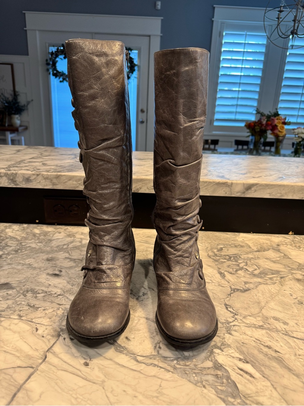 Women’s MIZ MOOZ Tall Slouch Boots in Gray